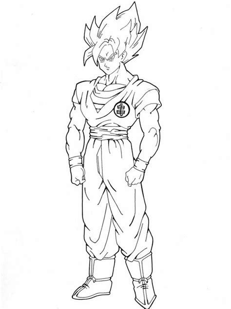 500,000,000,000 beerus (full power, never shown): Goku Super Saiyan 2 Drawings Full Body Sketch Coloring Page