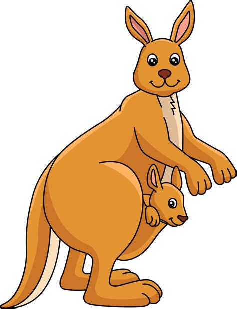 Kangaroo Cartoon Colored Clipart Illustration 6325764 Vector Art At