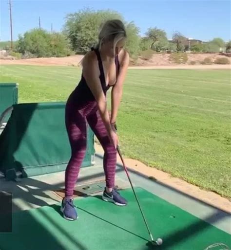 Pro Golfer Paige Spiranac Goes Braless For Sizzling Driving Range Video My Lifestyle Max