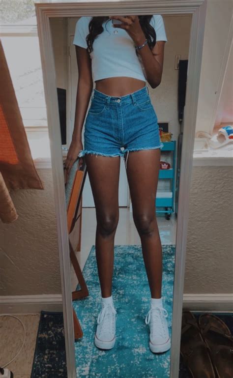 Blue Melanin Black Girl Skinny Long Legs Tall Girl Outfits Girls Summer Outfits Cute Comfy