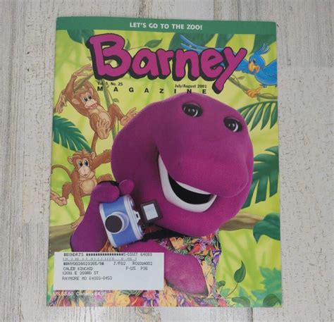 Barney Magazine Vol 5 No 25 Lets Go To The Zoo July August 2001 No