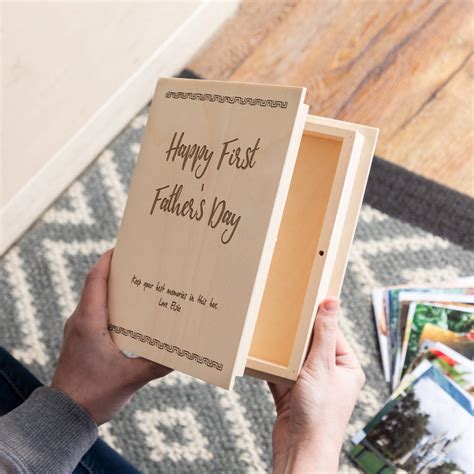 This father's day, surprise dad with fun, thoughtful and memorable photo gifts created just for him. personalised 1st father's day keepsake box gift by ...