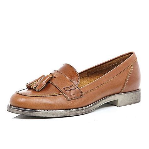 Brown Leather Tassel Loafers Brown Shoe Boots Brown Flat Shoes Brown Leather Loafers