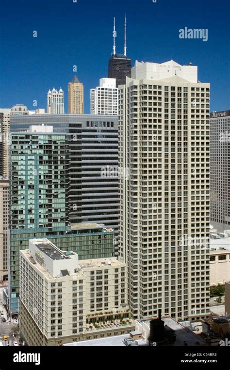 Skyscrapers In A City Marriott Downtown Chicago Magnificent Mile Hotel