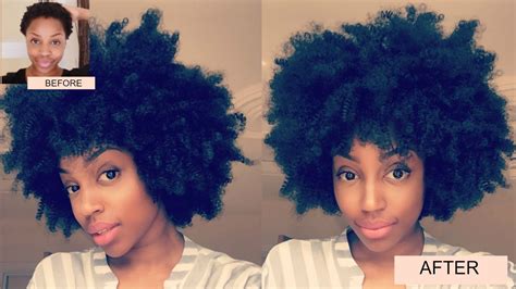 Quickest Kinky Curly Afro Tutorial On Short 4c Hair Big Hair No Care