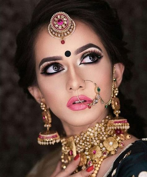 mãđhű for more pics follow indian bridal makeup bridal nose ring bridal makeup tips
