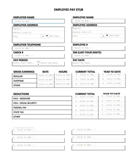 Paystub Free Download Edit Create Fill And Print Pdf Templates Images