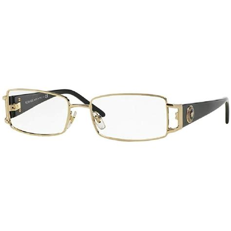 versace ve1163m 1252 52m pale gold rectangle eyeglasses for women free complimentary eyewear