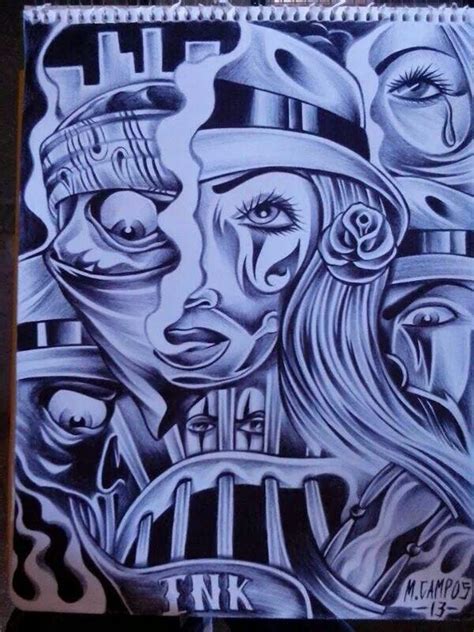 Cholitos Chicano Art Prison Art Chicano Drawings