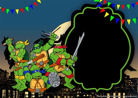 Free Ninja Turtles Birthday Printables
