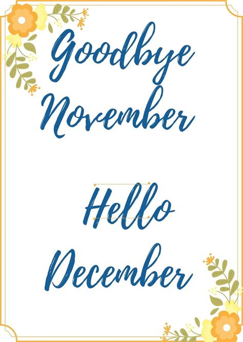 Goodbye November Hello December Best Photos Free Download Hello