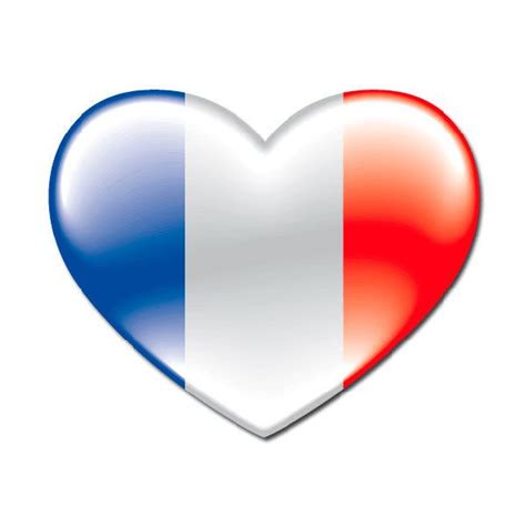 Aufkleber Herz Mit Der Flagge Von Frankreich