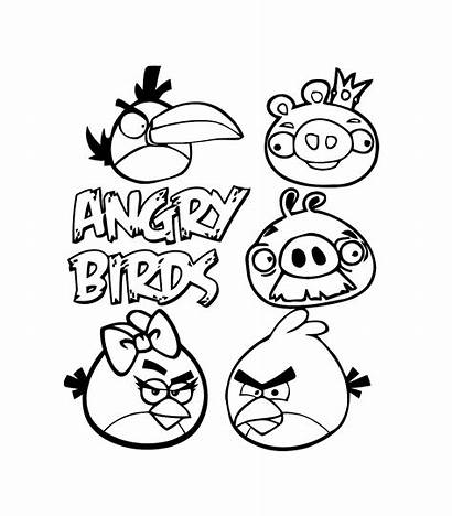 Angry Coloring Birds Pages Children Characters