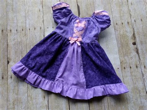 Little Girls Rapunzel Costume Purple Princess Dress Etsy Sleeves