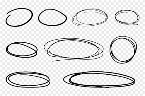 Vector Collection Of Hand Drawn Line Circles Stock Illustration