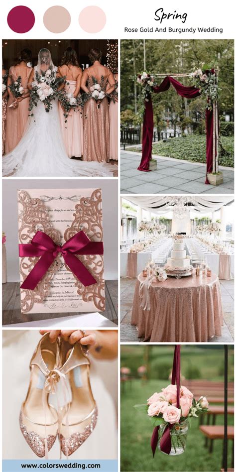 Colors Wedding Best 8 Rose Gold And Burgundy Wedding Color Ideas