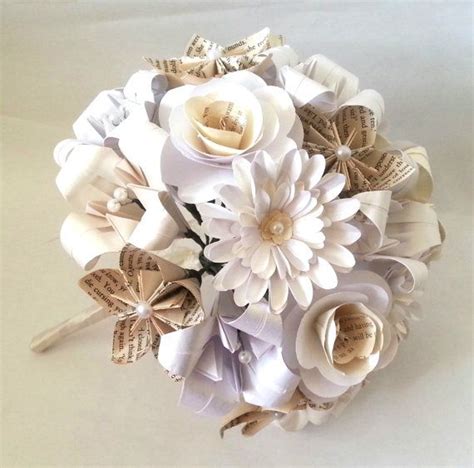 Paper Flowers Origami Bouquet Wedding Bridal Alternative