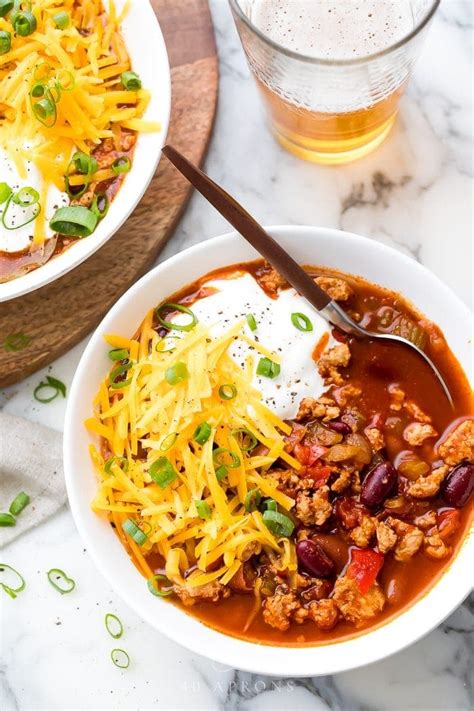 Slow Cooker Turkey Chili 40 Aprons