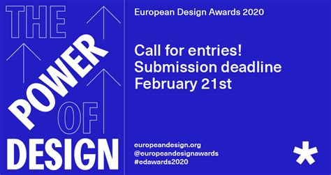European Design Awards 2020 Call For Entries Slanted