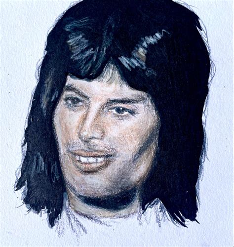 Freddie Mercury Colored Pencil Drawing In 2021 Colored Pencil Drawing