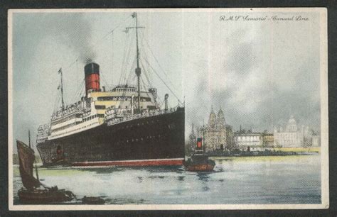 Rms Samaria Cunard Line Ocean Liner Postcard 1920s