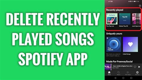 How To Delete Recently Played Songs On Spotify App Youtube