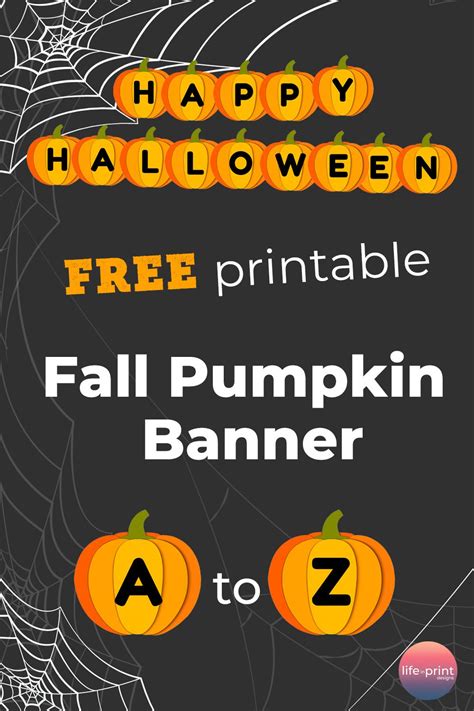 Free Printable Pumpkin Banner Decor A Z Mrs Merry Happy Halloween