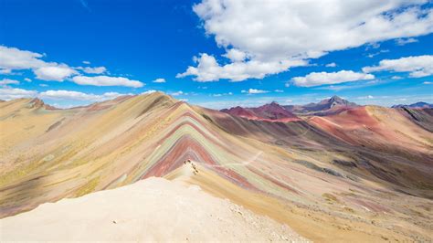 Vinicunca Rainbow Mountain Peruvian Andes In The Cusco Region Peru