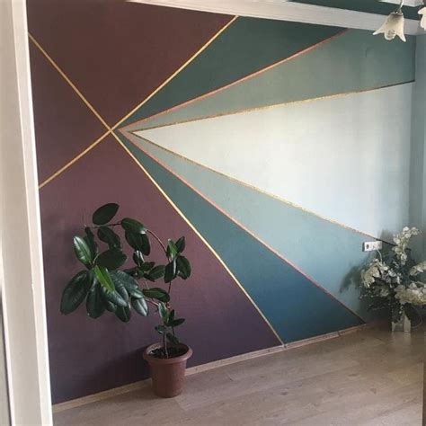 2023 Geometric Wall Painting Designs Ideas Geometric Accent Wall