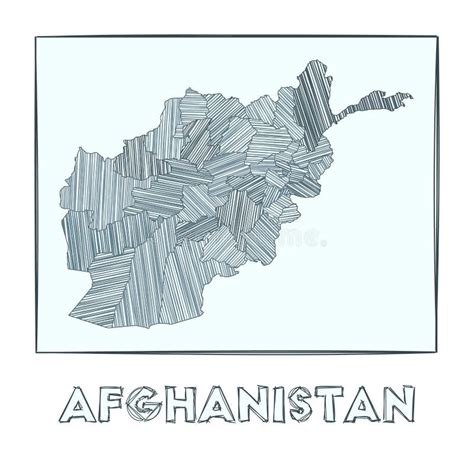 Sketch Map Of Afghanistan Stock Vector Illustration Of Information