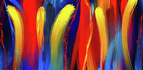 Be Bold Primary Colors Abstract Art Painting By Lourry Legarde