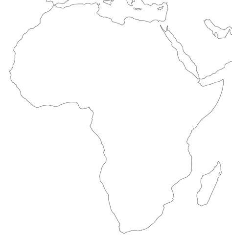 Blank Map Of Africa Large Outline Map Of Africa Whats