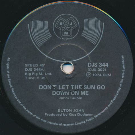 Elton John Don T Let The Sun Go Down On Me Vinyl Discogs