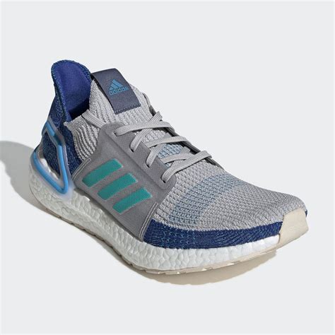 The Adidas Ultra Boost 19 Arrives In Grey Two And Shock Cyan Sportkleding