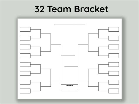 Blank Bracket Template 32 Teams