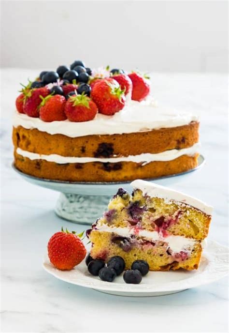 Strawberry Blueberry Cake Recipes From A Pantry