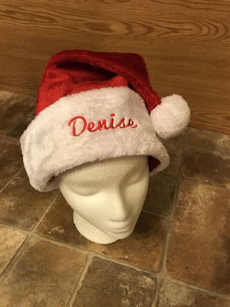 Personalized Santa Hats Christmas Hats Embroidered Christmas Hat