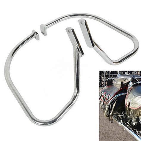 Parts Accessories Chrome Saddlebag Guard Rail Crash Bar For Harley Softail Heritage Springer