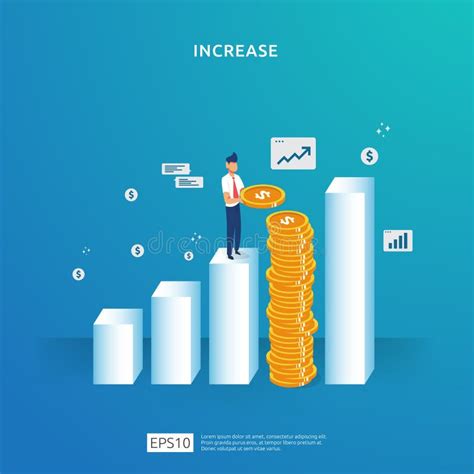 Growth Up Arrow Illustration Concept Business Profit Grow Or Income