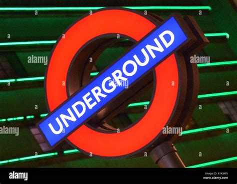 Stock Picture Of A London Underground Sign Stock Photo Alamy