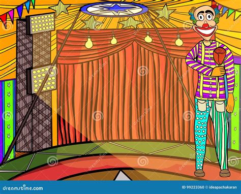 Palha O Dentro Da Tenda Do Circus Ilustra O Stock Ilustra O De