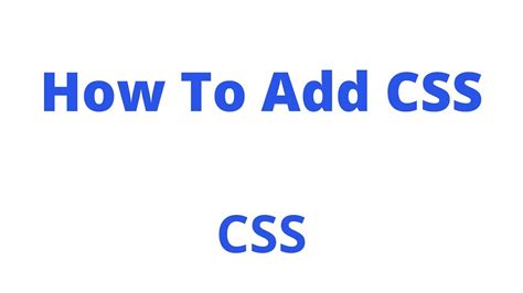 How To Add Css File To Html Inline Internal And External Css Link