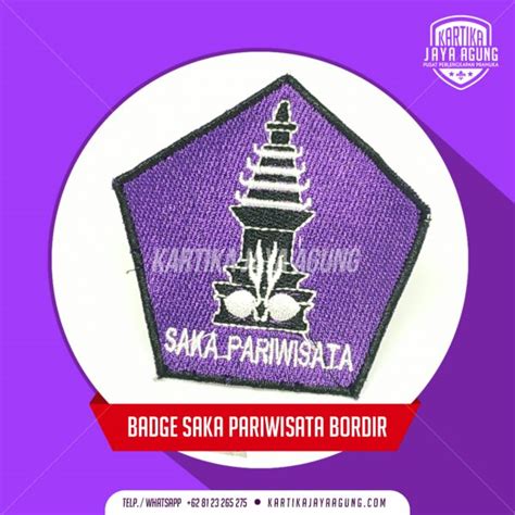 Badge Saka Pariwisata Bordir Kedai Pramuka Surabaya Kartika Jaya Agung