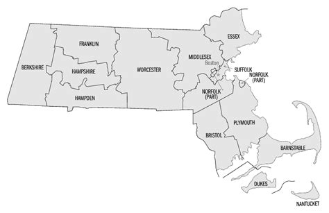 Massachusetts Counties Geographyuscountiessimplecountymaps