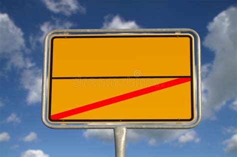 German Road Sign Stock Photo Image Of Concept Yellow 20610174