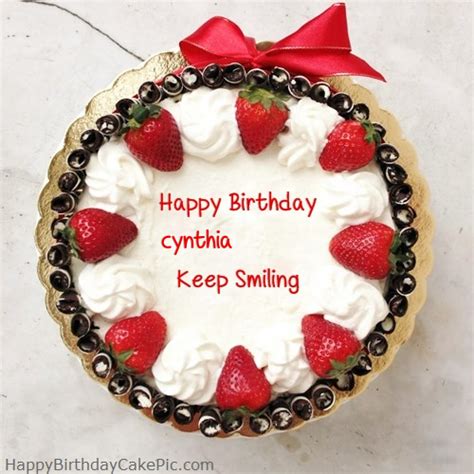 ️ Happy Birthday Cake For Girlfriend Or Boyfriend For Cynthia