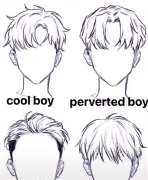 Different Anime Boy Hair Styles Drawing Hair Tutorial Art Tutorials