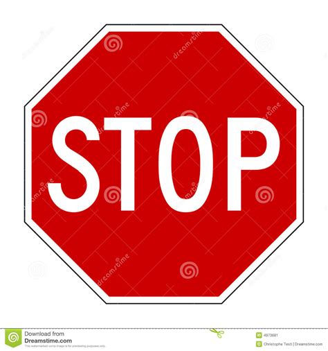 Stop Sign Stock Vector Illustration Of Driving Arrow