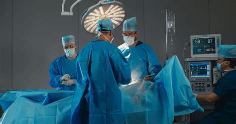 Medical Team Doctors Performing Surgical Operation In Modern Operating Theater Stock Footage