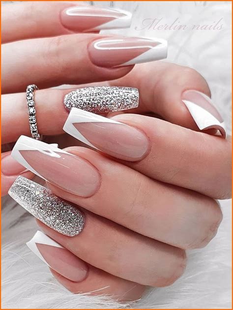 Stunning V French Tip Nails Designs Cute Manicure White Tip Acrylic